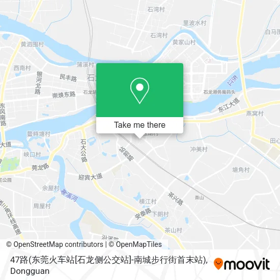 47路(东莞火车站[石龙侧公交站]-南城步行街首末站) map