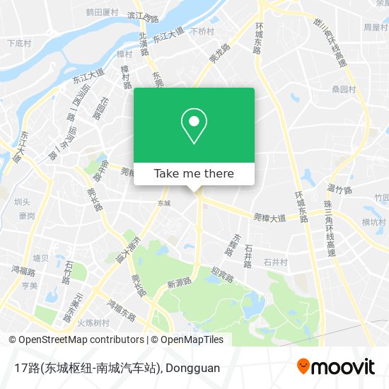 17路(东城枢纽-南城汽车站) map