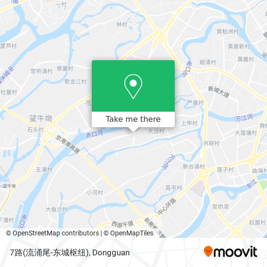 7路(流涌尾-东城枢纽) map