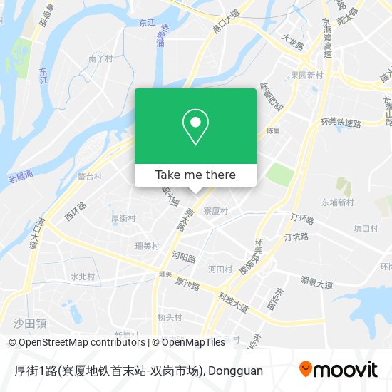 厚街1路(寮厦地铁首末站-双岗市场) map