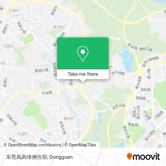 东莞凤岗绿洲住宿 map