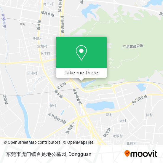 东莞市虎门镇百足地公墓园 map