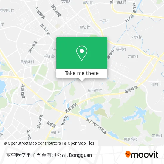 东莞欧亿电子五金有限公司 map