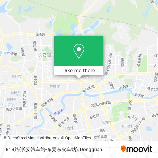818路(长安汽车站-东莞东火车站) map
