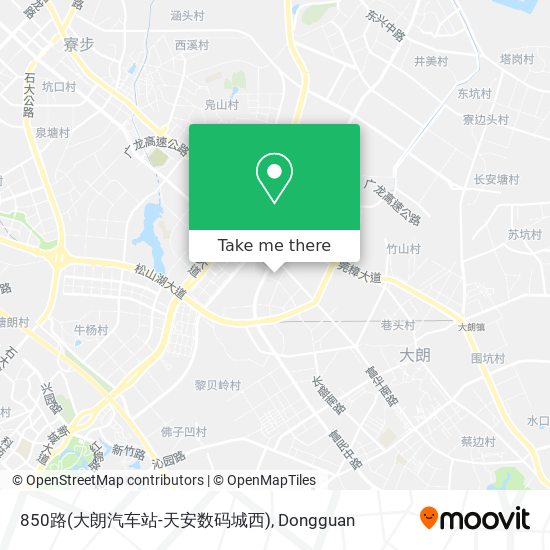 850路(大朗汽车站-天安数码城西) map