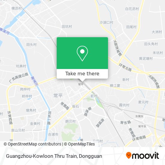 Guangzhou-Kowloon Thru Train map