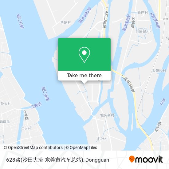 628路(沙田大流-东莞市汽车总站) map
