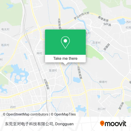 东莞至对电子科技有限公司 map