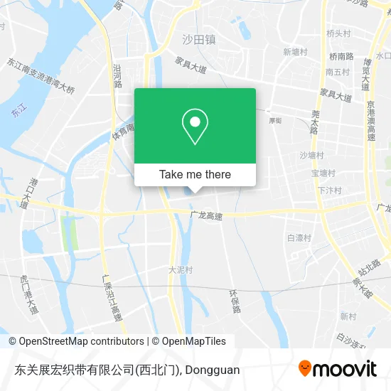 东关展宏织带有限公司(西北门) map