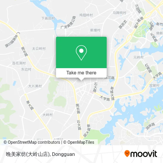 晚美家纺(大岭山店) map