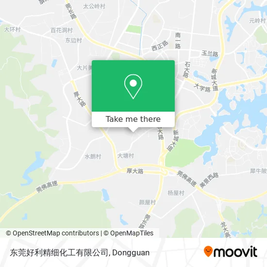 东莞好利精细化工有限公司 map