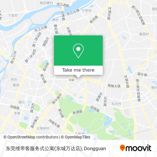 东莞维帝客服务式公寓(东城万达店) map