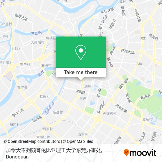 加拿大不列颠哥伦比亚理工大学东莞办事处 map