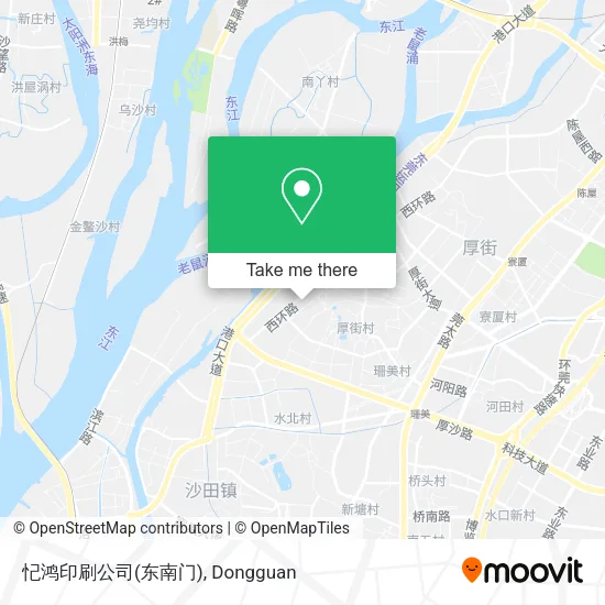 忋鸿印刷公司(东南门) map