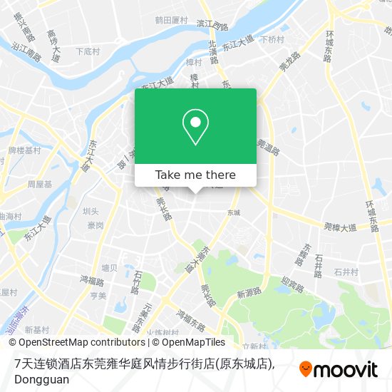7天连锁酒店东莞雍华庭风情步行街店(原东城店) map