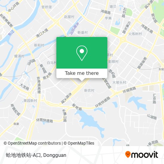 蛤地地铁站-A口 map