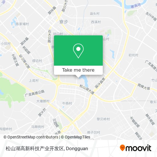 松山湖高新科技产业开发区 map