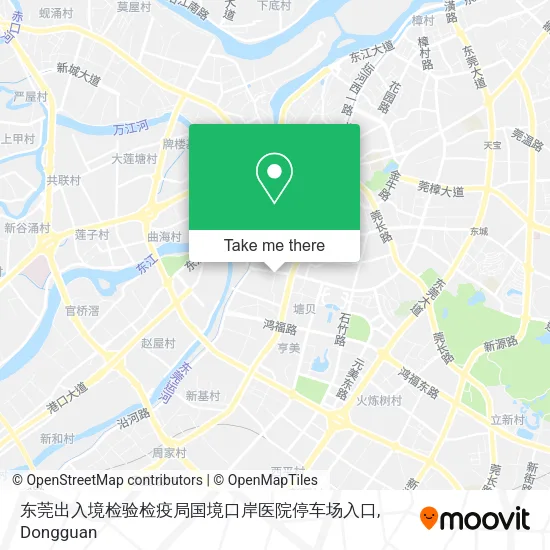 东莞出入境检验检疫局国境口岸医院停车场入口 map