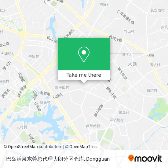 巴岛活泉东莞总代理大朗分区仓库 map