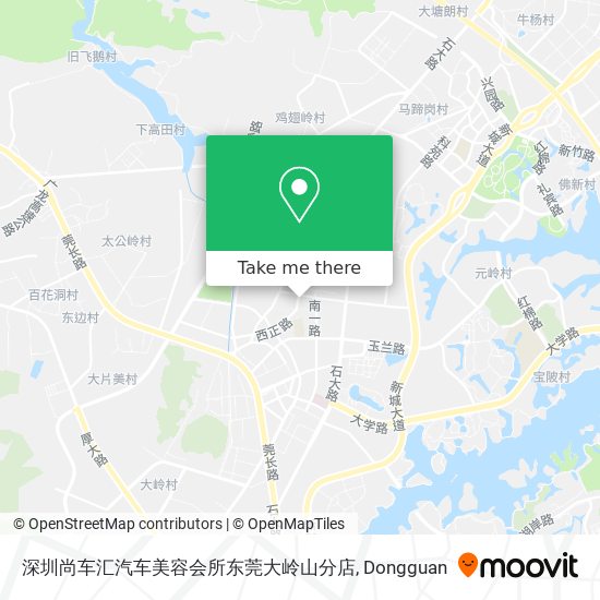 深圳尚车汇汽车美容会所东莞大岭山分店 map