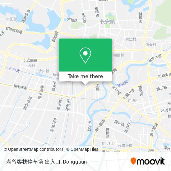 老爷客栈停车场-出入口 map