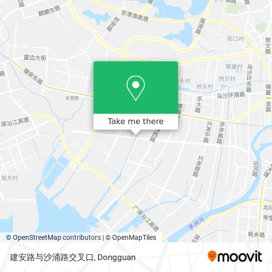 建安路与沙涌路交叉口 map