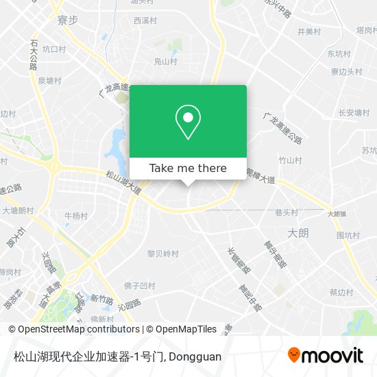 松山湖现代企业加速器-1号门 map