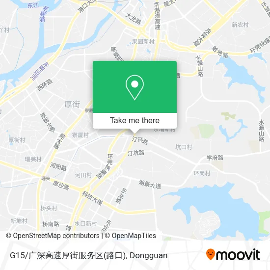 G15/广深高速厚街服务区(路口) map