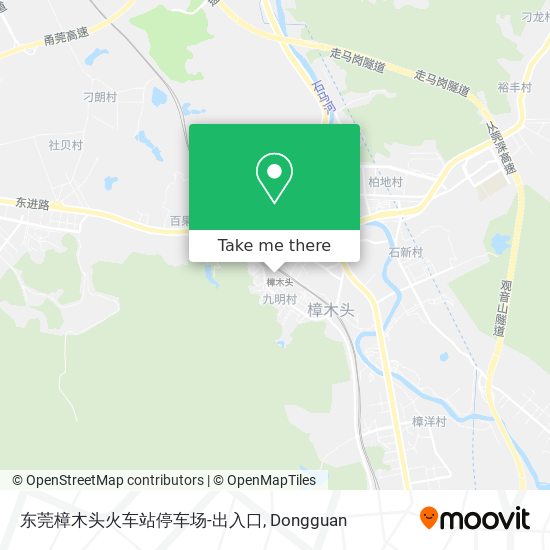 东莞樟木头火车站停车场-出入口 map