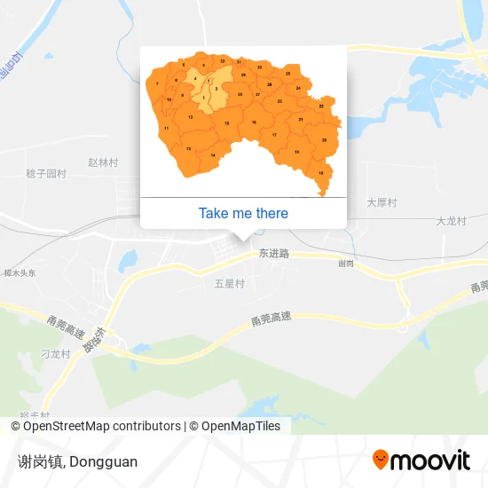 谢岗镇 map