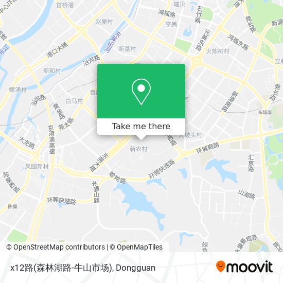 x12路(森林湖路-牛山市场) map