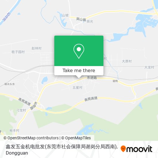 鑫发五金机电批发(东莞市社会保障局谢岗分局西南) map