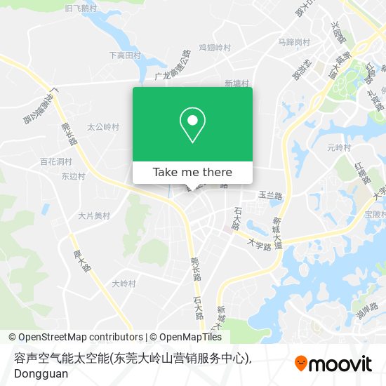 容声空气能太空能(东莞大岭山营销服务中心) map