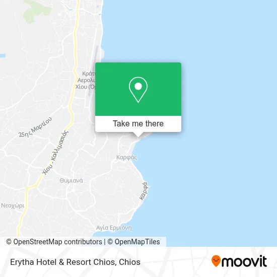 Erytha Hotel & Resort Chios map