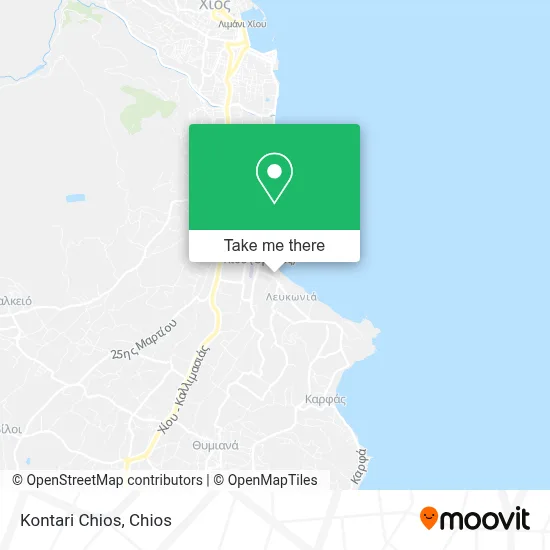 Kontari Chios map