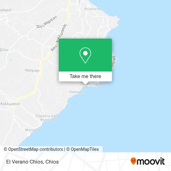 El Verano Chios map