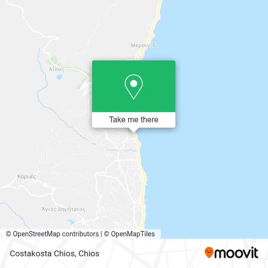 Costakosta Chios map