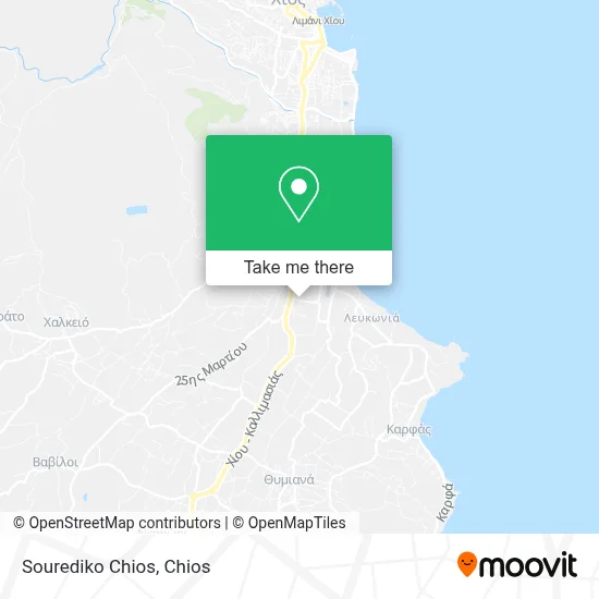 Sourediko Chios map