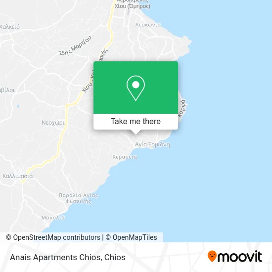 Anais Apartments Chios map