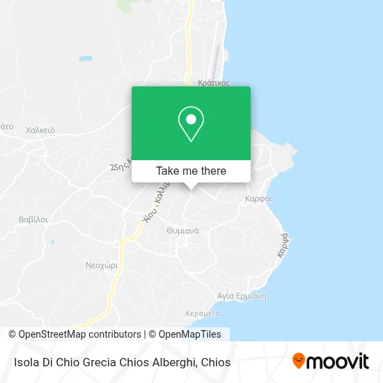 Isola Di Chio Grecia Chios Alberghi map