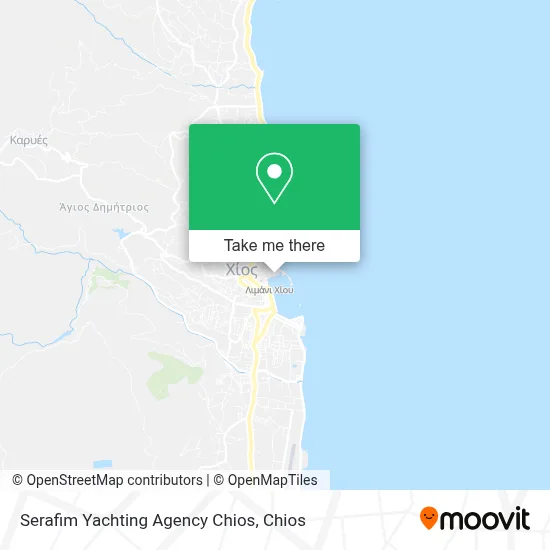 Serafim Yachting Agency Chios map