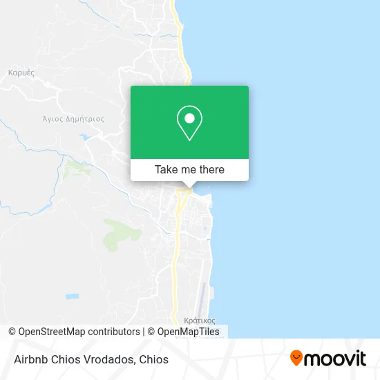 Airbnb Chios Vrodados map