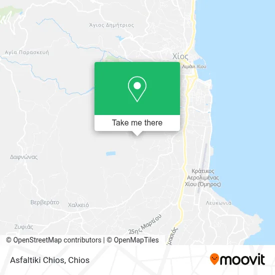 Asfaltiki Chios map