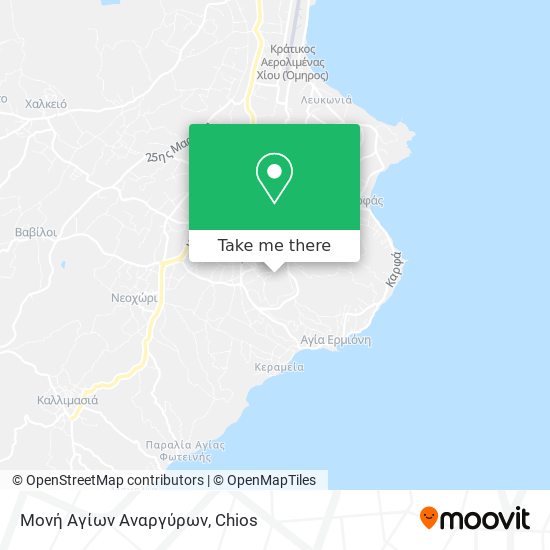 Μονή Αγίων Αναργύρων map