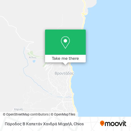 Πάροδος Β Καπετάν Χανδρά Μιχαήλ map