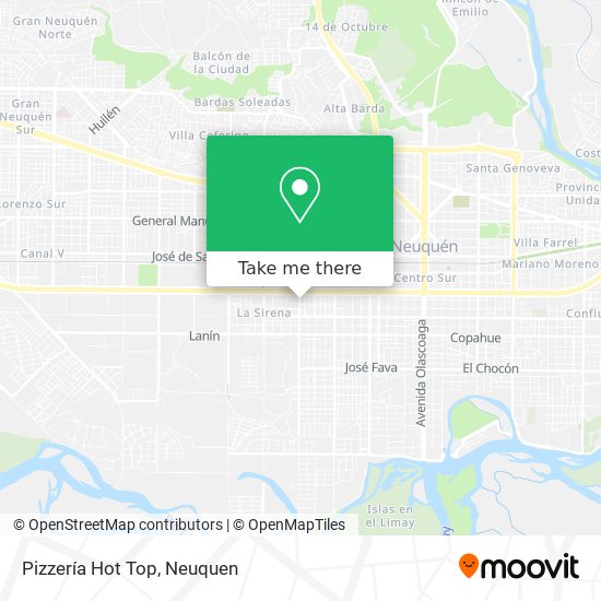Pizzería Hot Top map