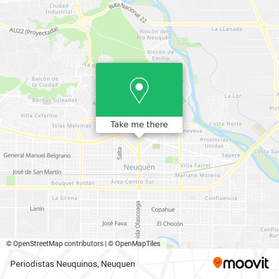 Periodistas Neuquinos map