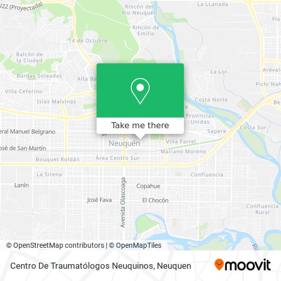 Mapa de Centro De Traumatólogos Neuquinos