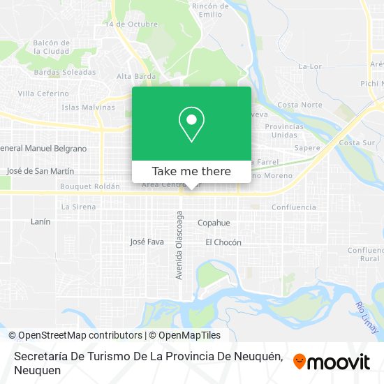 Secretaría De Turismo De La Provincia De Neuquén map