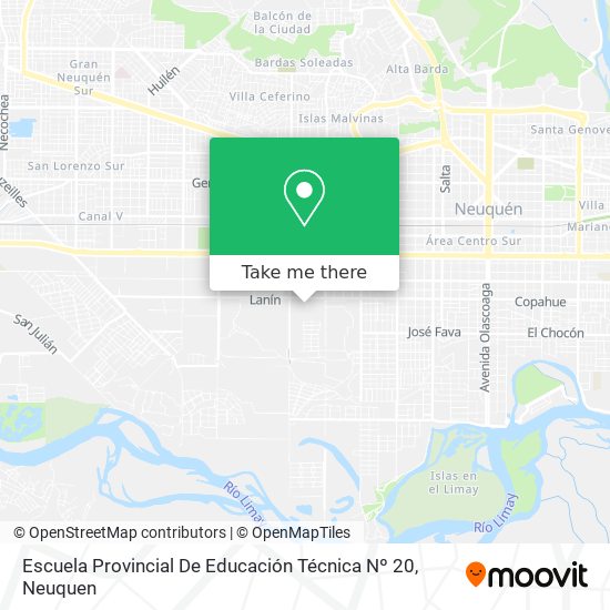 Mapa de Escuela Provincial De Educación Técnica Nº 20